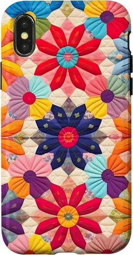Vista 5 de Quilting Flower Blooms Quilt Pattern Case for iPhone 17