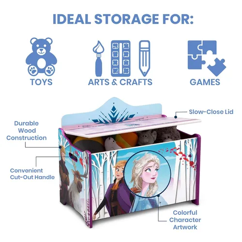 Vista 4 de Delta Children Caja de juguetes Deluxe, Frozen II (Disney)
