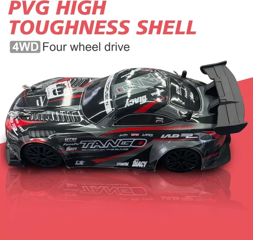 Vista 5 de Coche RC para niños, coche de deriva de control remoto de alta 2-negro