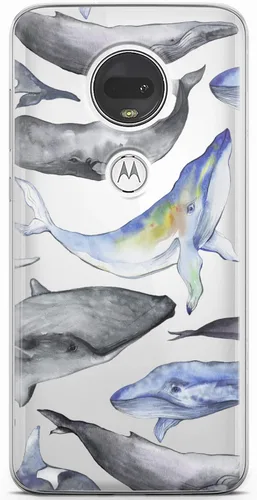 Vista 12 de Mertak Funda para teléfono compatible con Motorola Edge + Moto G9 G8 Plus G7 Play Power Z4 diseño Sea Red TPU Flexible Silicona Delgada Animal Crab