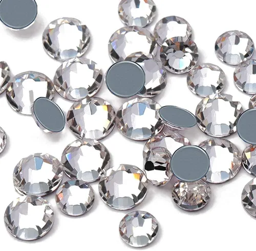 Vista 13 de Dowarm 1440 diamantes de imitación de cristal termofijos, cristales de fijación en caliente para ropa de manualidades, cristal de parte trasera