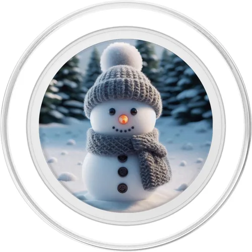 Vista 2 de Lindo muñeco de nieve de Navidad, invierno, vacaciones, nieve, Navidad, para mujeres y niñas, PopSockets MagSafe PopGrip para iPhone