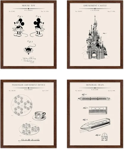 Vista 29 de Poster Master Póster de juguete de construcción de 2 piezas, estampado de patente de bloques de construcción, arte de minifigura, diseño