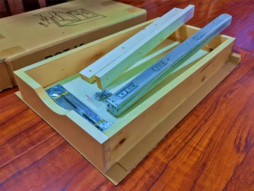 Vista 9 de D.I.Y - Cajón extraíble de 11 pulgadas, bandeja rodante de madera para base de cocina, organizador deslizante para almacenamiento de despensa