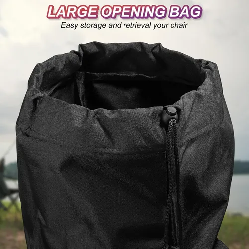 Vista 4 de PATIKIL Bolsa de repuesto para silla de campamento de 48 pulgadas, paquete de 2 bolsas plegables para sillas de campamento 900D Oxford bolsa