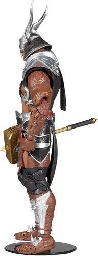 Vista 2 de McFarlane Toys Mortal Kombat Shao Kahn (Platinum Kahn) Figura de acción de 7 pulgadas con accesorios