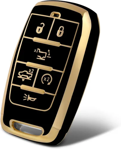 Vista 27 de Funda protectora inteligente de termoplástico con 4 botones para llave de Hyundai; funda compatible con los modelos Elantra, Ioniq, Sonata, Tucson