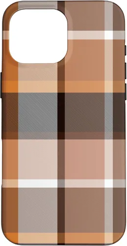 Vista 19 de iPhone 16 Buffalo Check Orange Brown Gingham Scottish Pattern Style Case