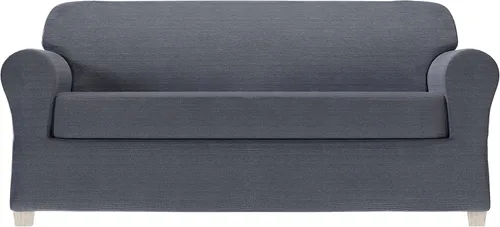 Vista 28 de Zenna Home Funda elástica de felpilla para sofá, color marfil/hueso, 1 pieza, suave y elástica para sofás, tela resistente a las arrugas, fácil
