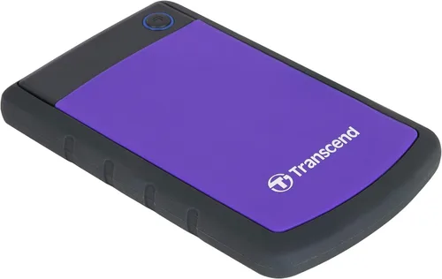 Vista 2 de Transcend 1TB StoreJet 25H3 HDD portátil resistente, respaldo de un solo Púrpura