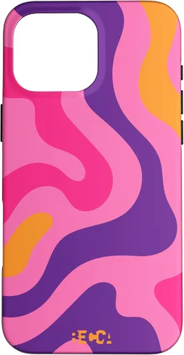 Vista 19 de Retro Liquid Swirl Groovy Abstract Pattern Wave Purple Phone Case for iPhone 17