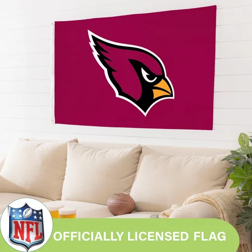 Vista 4 de Bandera de casa al aire libre duradera de 3 x 5 pies de los Arizona Cardinals de la NFL con ojales Bandera y cartel del equipo deportivo Bandera