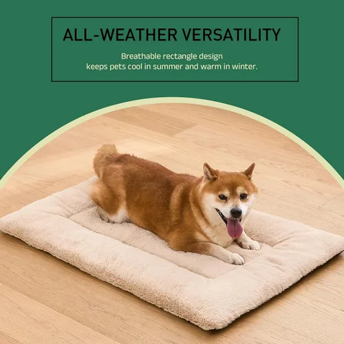 Vista 6 de Tapete de cama lavable para perros medianos y medianos, comodidad para todas las estaciones con franela ultrasuave y soporte resistente