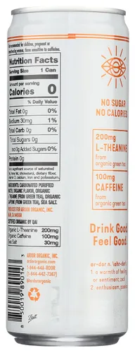 Vista 2 de Ardor Agua con gas orgánica de mango tropical, 12 FZ