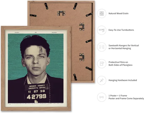 Vista 2 de Monem Art Mugshot Print - Póster retro de ojos azules de Ol' - Arte de diccionario - Diseño de pared de retrato de músico famoso - Gran decoración