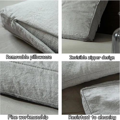 Vista 5 de Almohadas dobles para las orejas con agujeros para dolor de oído, almohada perforadora para dormir de lado, relleno de altura ajustable para dolor
