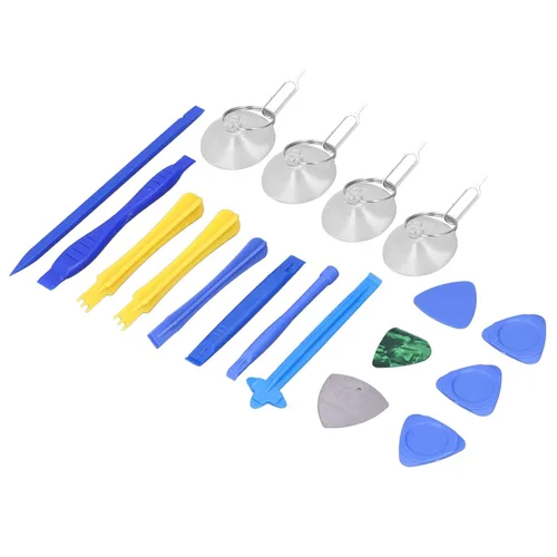 Vista 4 de Kit de herramientas de reparación de electrónica, profesional 3 en 1 apertura y juego de palanca para teléfono tableta PVC metal 19 piezas