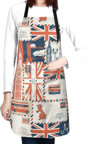 Vista 11 de Delantal impermeable de mandalas encantador delantal de cocina delantal ajustable unisex