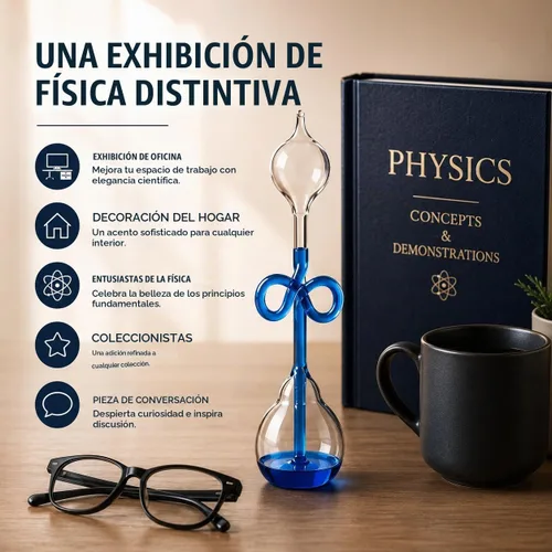 Vista 6 de Caldera de mano colorida de pensamiento de oficina, transferencia de energía científica de vidrio, experimento científico para niños, caldera