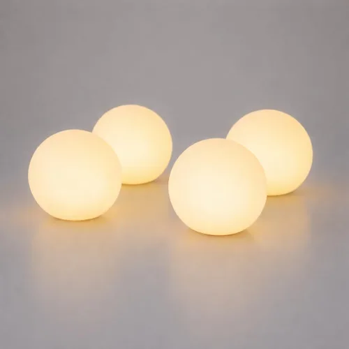 Vista 8 de Paquete de 2 luces LED recargables de 3 pulgadas, 16 esferas de brillo de color, 4 modos, bolas de iluminación ambiental impermeables, orbes