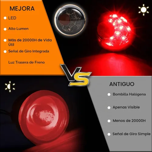 Vista 4 de NTHREEAUTO Luz de marcha de freno integrada con luz LED de bala ahumada, compatible con Harley Sportster XL 883 1200 1992-2019