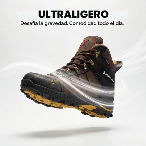 Vista 5 de SUREWAY Men's 6 Inch Soft/Steel Toe Waterproof leather Work Boots Lace up,durable comfortable slip resistant outsole, ideal for construction