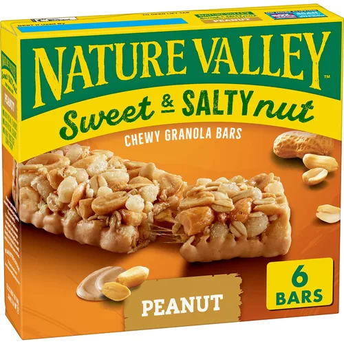 Vista 31 de Nature Valley Barras de granola de nueces dulces y saladas, maní, 15 barras, 18 onzas