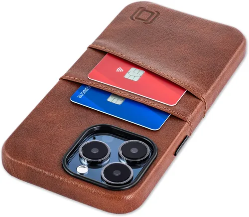 Vista 14 de Dockem Funda para tarjetas para iPhone 15 con placa de metal integrada para montaje magnético y 2 bolsillos para tarjetas: Cartera Luxe M2, piel