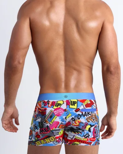 Vista 77 de Bang Men's Swimwear - Beach Shorts - Stretchy Quick-Dry All-Use Premium Swimsuit Trunk Square Cut