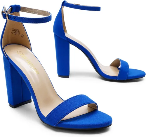 Vista 3 de DREAM PAIRS - Sandalias de tacón alto y grueso para mujer