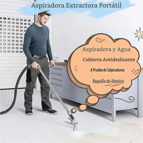 Vista 2 de Cabeza extractora, Accesorio de extractor de vacío para muebles de alfombra de tapicería, Accesorio extractor de alfombras de acero inoxidable