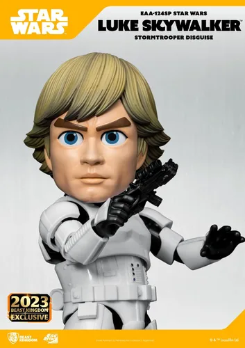 Vista 2 de Star Wars: Luke Skywalker (disfraz de Stormtrooper) EAA-124SP San Diego 2023 Figura de acción de ataque de huevo