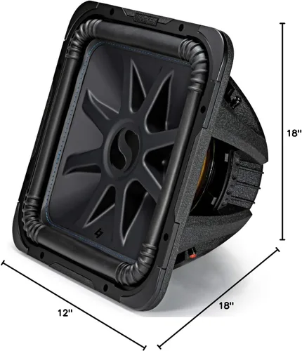 Vista 7 de KICKER L7S15 Audio para coche Solobaric 15" Subwoofer cuadrado L7 Dual 4 Ohm Sub 44L7S154 (renovado)