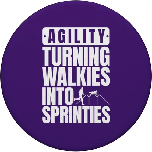 Vista 3 de Agility Handler - Turn Walkies Into Sprinties - Dog Agility PopSockets Adhesive PopGrip
