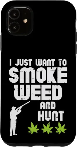 Vista 8 de iPhone 16 Smoke Weed Hunt Funny Hunting Cannabis 420 Hunter Hombres Mujeres Caso