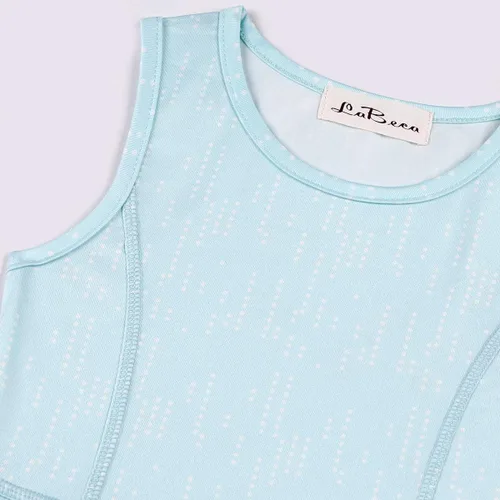 Vista 4 de LaBeca - Vestido sin mangas o de manga larga para niñas vestidos casuales con diseño de unicornio o sirena para niñas pequeñas o grandes
