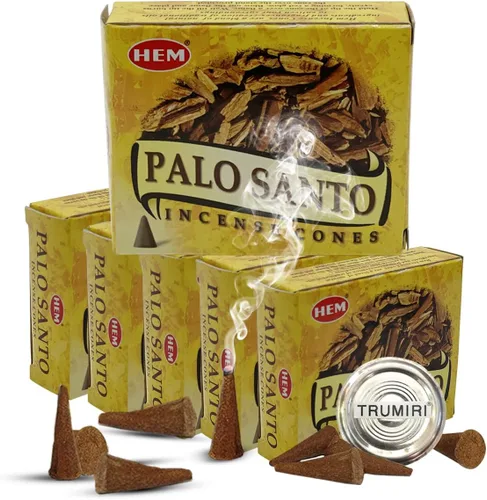 Vista 21 de TRUMIRI Paquete de soporte para cono de incienso con dobladillo de aloe vera - Paquete de 6 (aproximadamente 60 conos)