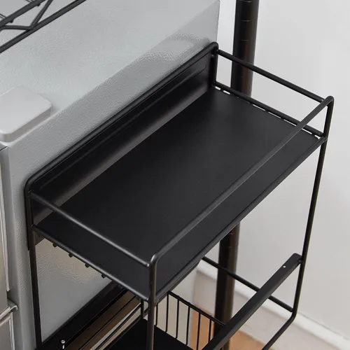 Vista 4 de Suprima® Estante deslizante magnético para nevera, color negro