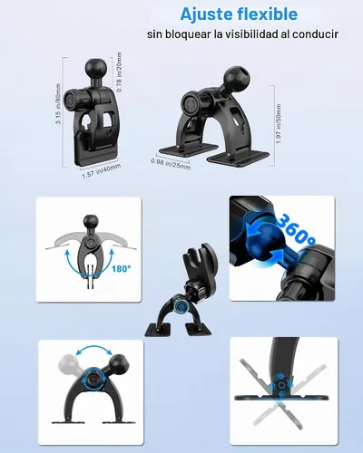Vista 4 de Soporte de teléfono de automóvil para Pop Socket, agarre para tablero de instrumentos, base adhesiva doble para cualquier superficie, soporte