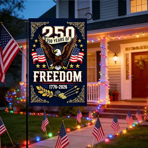 Vista 5 de Bandera de Estados Unidos del 250 aniversario, bandera de Estados Unidos para celebración del 250 aniversario, decoraciones del 4 de julio, banderas