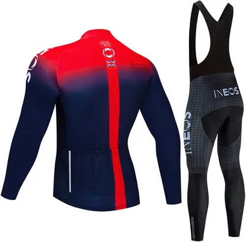 Vista 2 de Men's Cycling Jersey Set 12D Gel Padded Road Bike Bicycle Shirt + Bib Pants with MTB Bike Riding Clothing Kit Quick-Dry