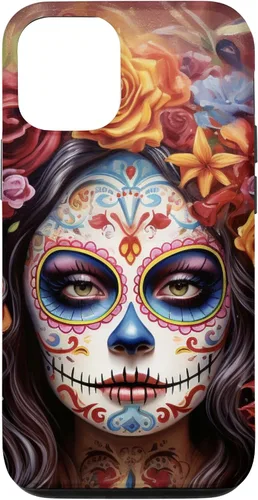 Vista 26 de iPhone 16 La Catrina Mujeres Dia De Los Muertos Latina Sugar Skull Case