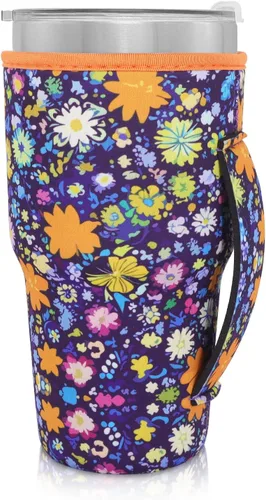 Vista 126 de Fundas Aislantes de Neopreno Portavasos con Asa para Vasos Tumbler de 20oz, Funda Reutilizable para Café Helado Para Tazas de Café de 30oz - 32oz