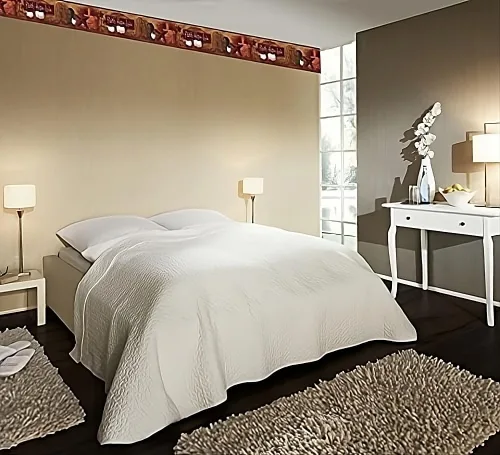 Vista 6 de CONCORD WALLCOVERINGS ™ Borde de papel tapiz prepegado – Faith Hope Love, diseño patriótico de estrella de granero, decoración tradicional americana