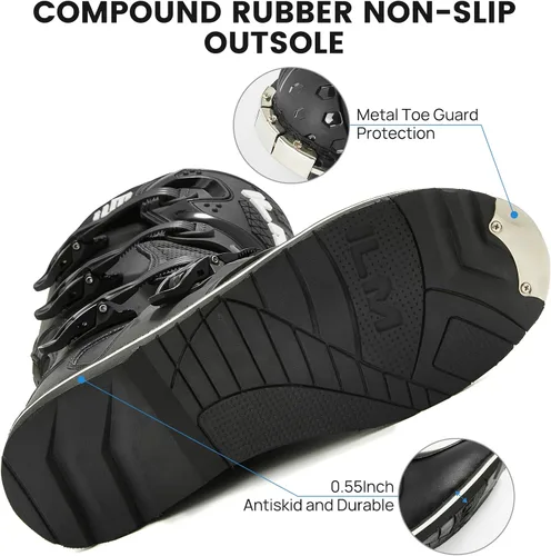 Vista 5 de ILM Botas de motocicleta impermeables ATV Motorcross Dirt Blike para hombres, modelo MX3