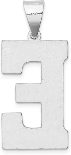 Vista 3 de Colgante de plata de ley 925 con inicial letra E y alfabeto de 1378in