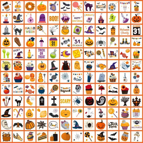 Vista 4 de Partywind 408 tatuajes de Halloween para decoración de fiesta de niños, golosinas de Halloween para suministros de fiesta, regalos de bolsas