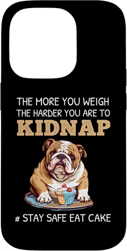 Vista 17 de English Bulldog Dog Lover Funny Quote Stay Safe Eat Cake Case for iPhone 17