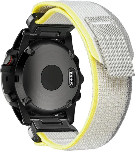 Vista 13 de Compatible con Garmin, Banda Deportiva de Nylon de Bucle de Montaña para fēnix/Forerunner/Approach/MARQ/quatix/Serie D2, Banda de Reemplazo Negro