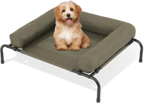 Vista 13 de Athena Collection Cama elevada para perros para exteriores con cojines extraíbles, cuna elevada de 48 pulgadas, lavable con marco de metal, patas